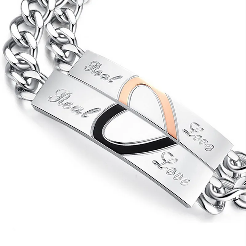 Valentine's Day Real Love Couple Bracelets Stainless Steel Jewelry Charms Lovers Gift Half Heart Puzzle Bracelet Wedding
Valentine's Day Real Love Couple Bracelets Stainless Steel Jewelry Charms Lovers Gift Half Heart Puzzle Bracelet Wedding