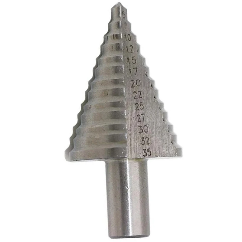 HSS4241 5-35MM 13 Steps Large HSS Steel Step Cone Drill Titanium Bit Hole Cutter Tool
HSS4241 5-35MM 13 Steps Large HSS Steel Step Cone Drill Titanium Bit Hole Cutter Tool