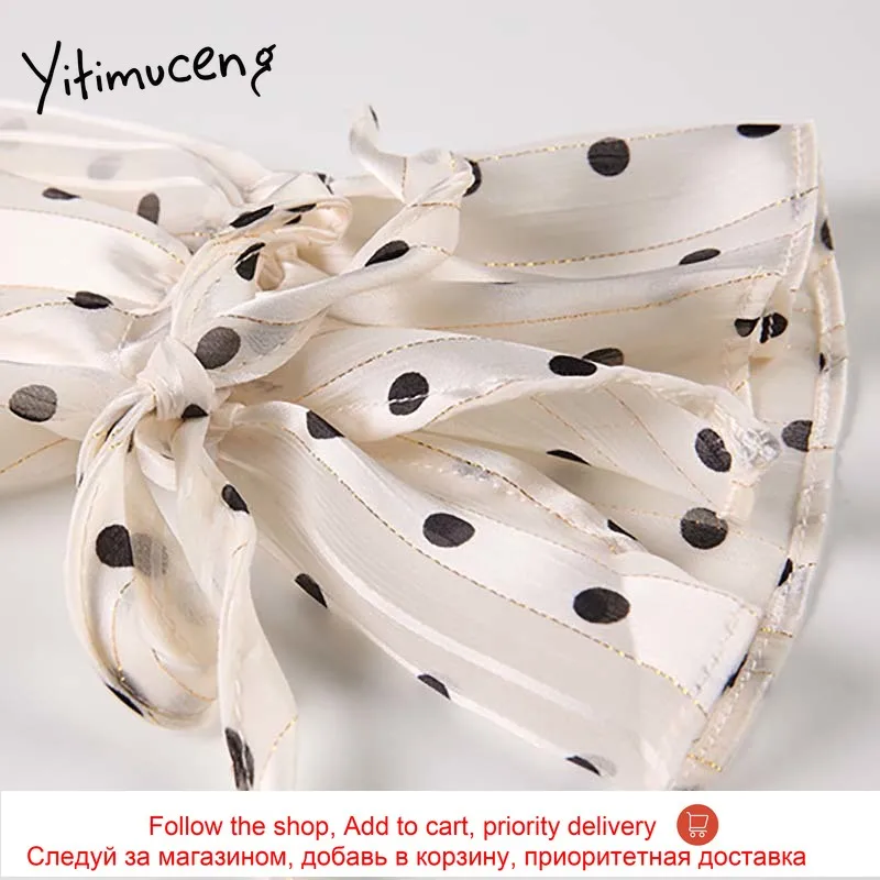 Yitimuceng Polka Dot Dresses Women Summer Shirring Ruffles Zipper Mini Dress High Waist Flare Sleeve 2021 Fashion New Sundress
Yitimuceng Polka Dot Dresses Women Summer Shirring Ruffles Zipper Mini Dress High Waist Flare Sleeve 2021 Fashion New Sundress