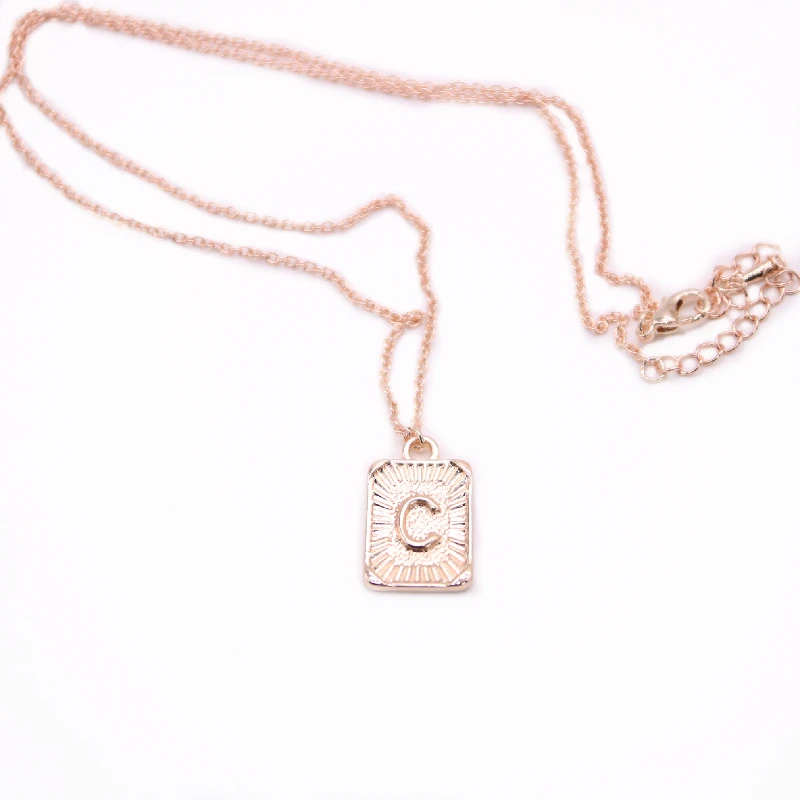 Trendy Letters Nameplate Pendant Necklace Zinc Alloy Material Three Color Optional
Trendy Letters Nameplate Pendant Necklace Zinc Alloy Material Three Color Optional