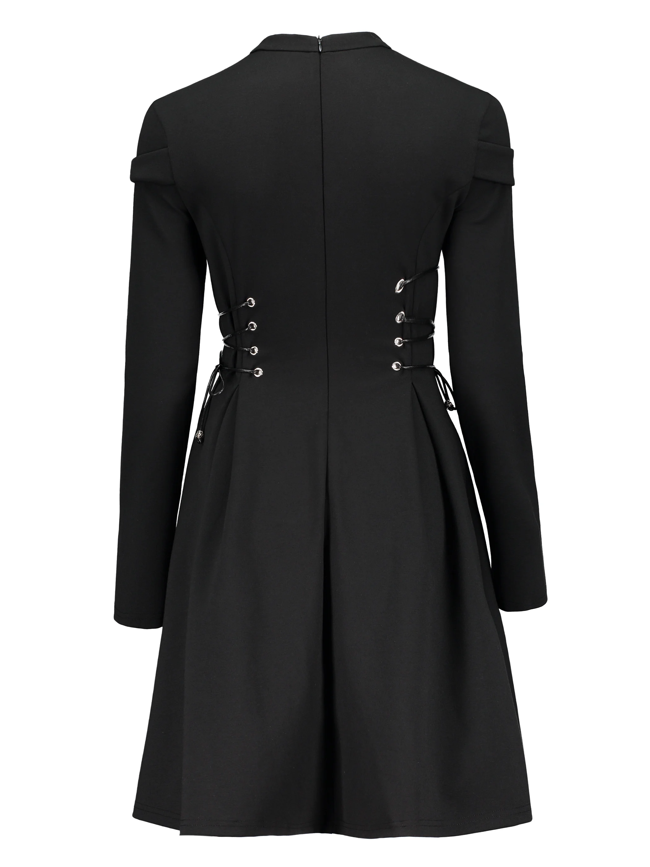Rosetic Women Dresses Elegant Gothic Design Lace Up Slim High Waist Ladies Spring Casual Black A Line Pleated Goth Dresses 2020
Rosetic Women Dresses Elegant Gothic Design Lace Up Slim High Waist Ladies Spring Casual Black A Line Pleated Goth Dresses 2020