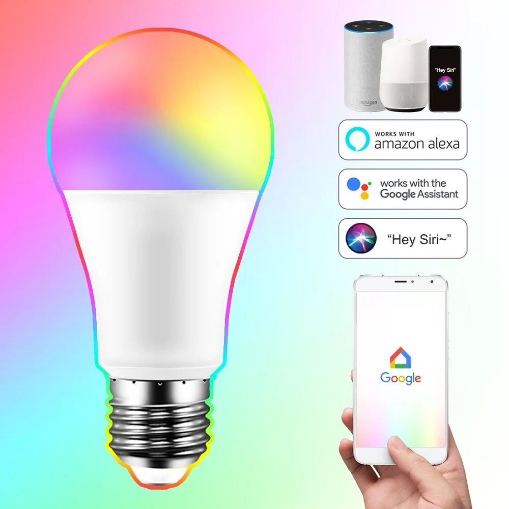 E27 Smart Bulb 15W WiFi LED Light Lamp Color Changing Magic RGB + White Dimmable Timer Function Work with Alexa Google Home Siri
E27 Smart Bulb 15W WiFi LED Light Lamp Color Changing Magic RGB + White Dimmable Timer Function Work with Alexa Google Home Siri