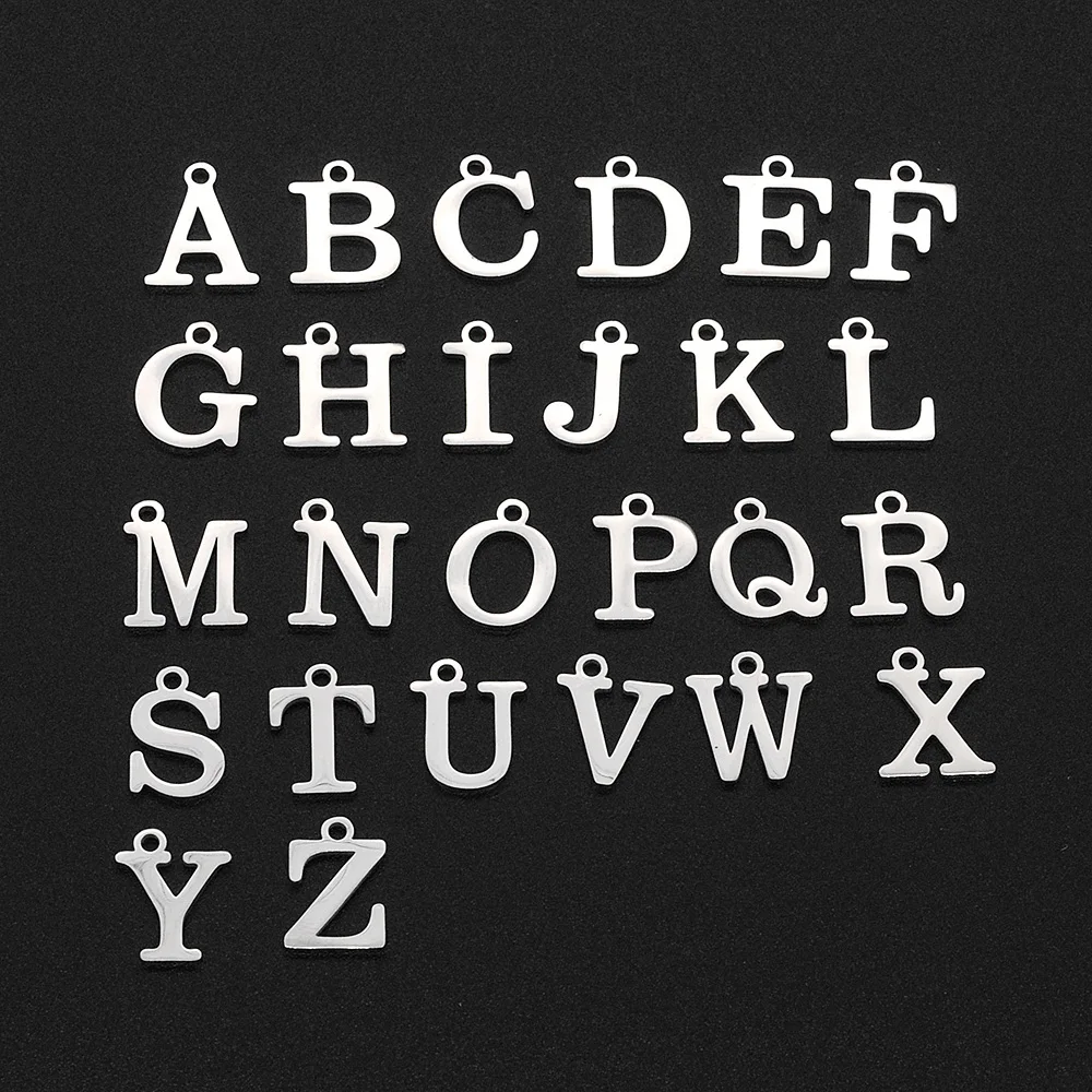 26pcs/set 26 Letters A-Z Stainless Steel DIY Jewelry Charms Connector Wholesale Top Quality Necklace Making Finding
26pcs/set 26 Letters A-Z Stainless Steel DIY Jewelry Charms Connector Wholesale Top Quality Necklace Making Finding