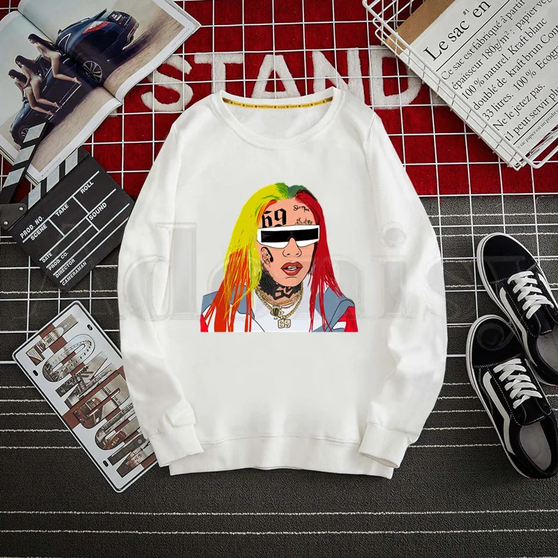 Мужская толстовка в стиле хип-хоп, с круглым вырезом
Мужская толстовка в стиле хип-хоп, с круглым вырезом