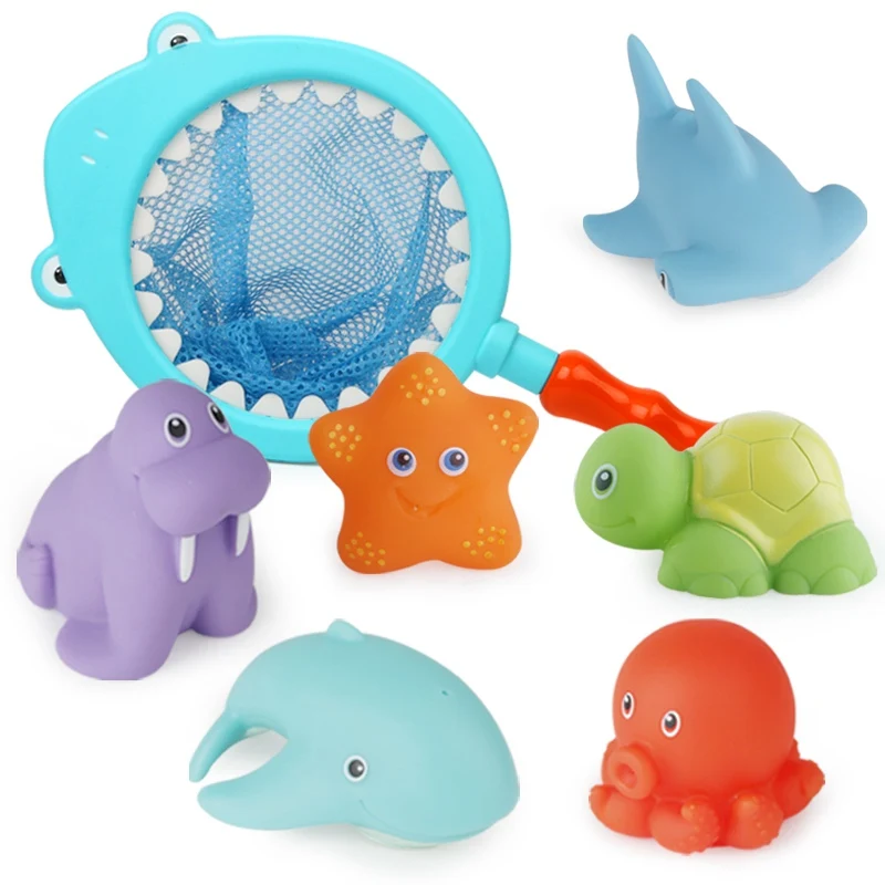 Baby Water Soft Floating Rubber Bathing Toys Shark Whale Fishing Colorful Early Educational Kids High Quality Sound BathToys A5A
Baby Water Soft Floating Rubber Bathing Toys Shark Whale Fishing Colorful Early Educational Kids High Quality Sound BathToys A5A