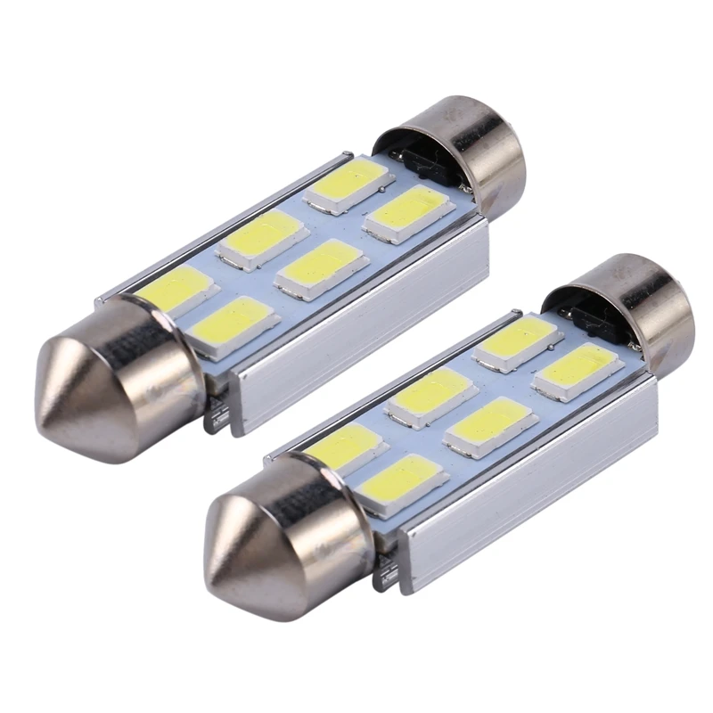 2 x 6 LED Festoon Lamp Bulb 5630 SMD White Light DC 12V 41mm Low consumption
2 x 6 LED Festoon Lamp Bulb 5630 SMD White Light DC 12V 41mm Low consumption