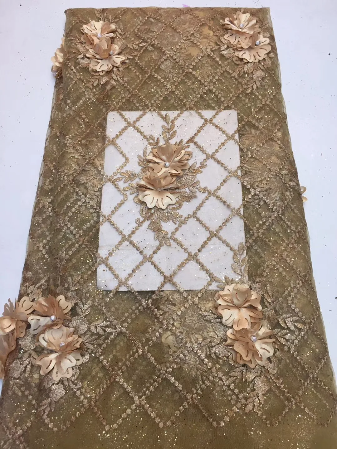 Bridal 3D Fabric Wedding, Beads And Pearl Lace Embroidered Fabric, Teal Green French Lace Fabric RF410
Bridal 3D Fabric Wedding, Beads And Pearl Lace Embroidered Fabric, Teal Green French Lace Fabric RF410