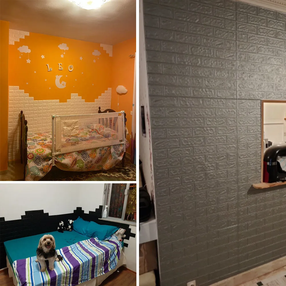 70*77cm DIY Self Adhesive 3D Wall Stickers Bedroom Decor Foam Brick Room Decor Wallpaper Wall Decor Living Wall Sticker For Kids
70*77cm DIY Self Adhesive 3D Wall Stickers Bedroom Decor Foam Brick Room Decor Wallpaper Wall Decor Living Wall Sticker For Kids