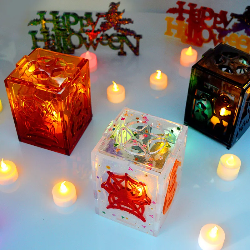 Halloween Candle Lantern Resin Mold Pumpkin Witch Ghost Cucoloris Candle Holder Silicone Mold for Epoxy
Halloween Candle Lantern Resin Mold Pumpkin Witch Ghost Cucoloris Candle Holder Silicone Mold for Epoxy