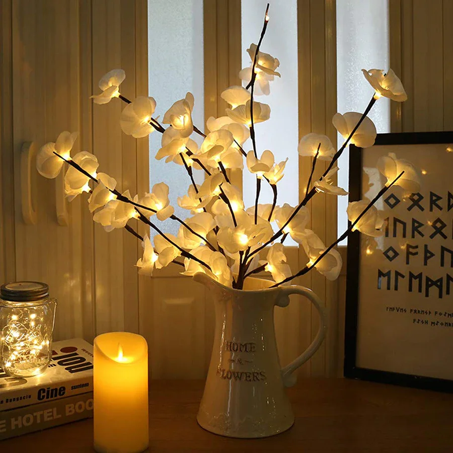 20 Bulbs 73cm LED Simulation Orchid Branch Lights Christmas Vase Filler Floral Light Holiday Garden Party Desktop Decor Lights
20 Bulbs 73cm LED Simulation Orchid Branch Lights Christmas Vase Filler Floral Light Holiday Garden Party Desktop Decor Lights
