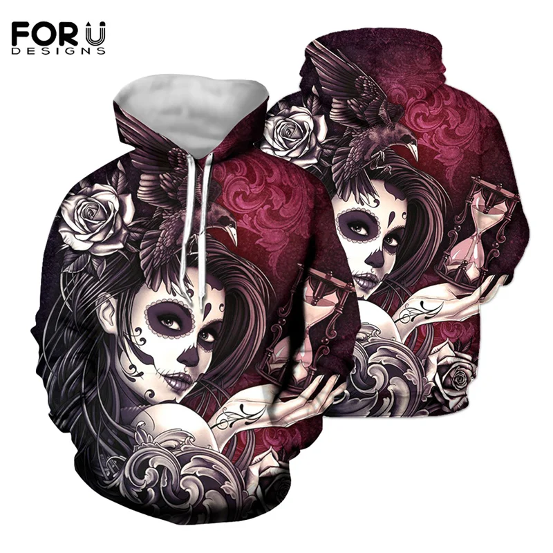 FORUDESIGNS Women's Hoodies Halloween Skeleton Witch Printing Fashion Long Sleeve Women Clothing Comfortable Winter Warm Hoodie
FORUDESIGNS Women's Hoodies Halloween Skeleton Witch Printing Fashion Long Sleeve Women Clothing Comfortable Winter Warm Hoodie