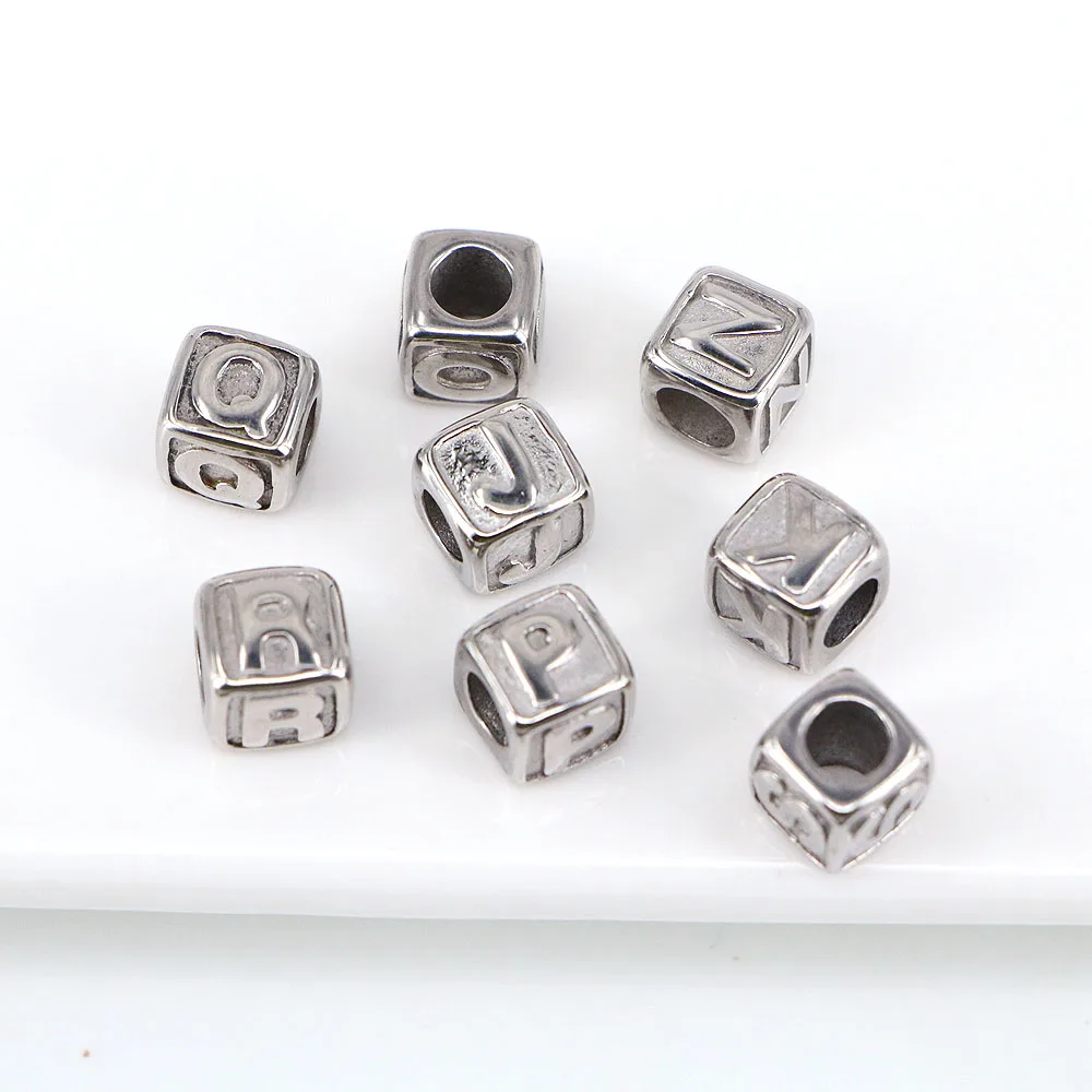 50PCS, Stainless steel initial beads from A - Z - Square alphabet beads- Cube beads - 8x8mm
50PCS, Stainless steel initial beads from A - Z - Square alphabet beads- Cube beads - 8x8mm