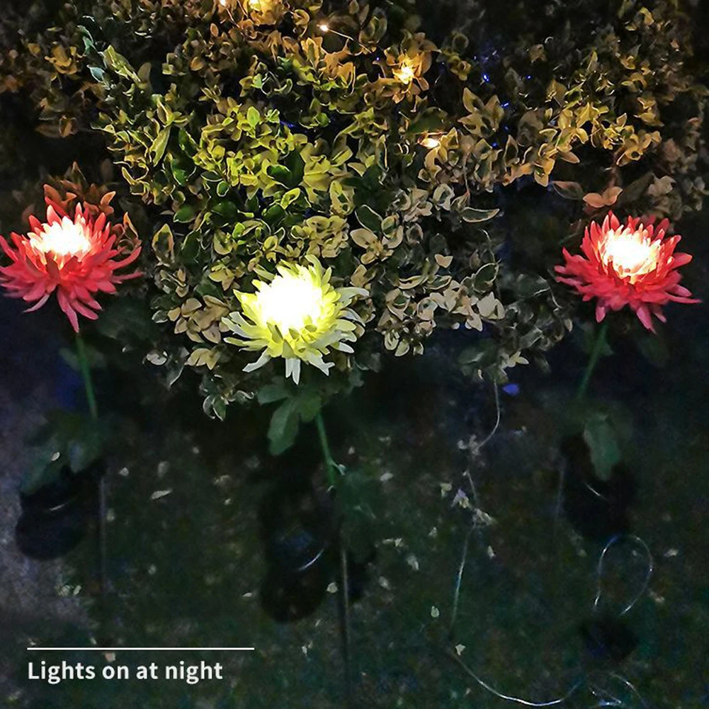 2pcs Chrysanthemum Solar Light LED Lamp Outdoor Garden Simulation Flower Lawn Light Plug-In Garden Land Lamp Light Garden Decor
2pcs Chrysanthemum Solar Light LED Lamp Outdoor Garden Simulation Flower Lawn Light Plug-In Garden Land Lamp Light Garden Decor