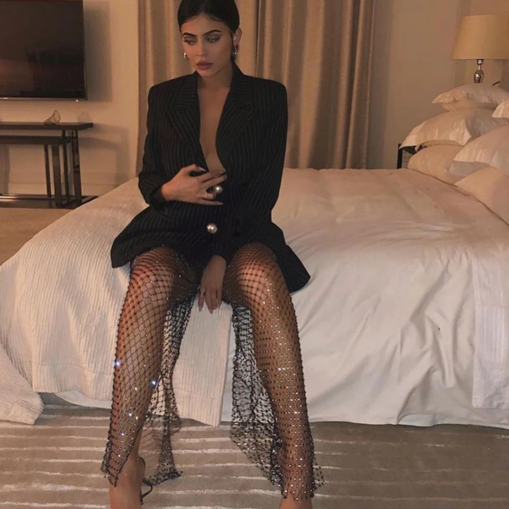 Crystal Diamond Shiny Leggings Women Sexy Elastic Mesh Woman Pants See Through Hollow Out High Waist Leggings Clubwear Party
Crystal Diamond Shiny Leggings Women Sexy Elastic Mesh Woman Pants See Through Hollow Out High Waist Leggings Clubwear Party