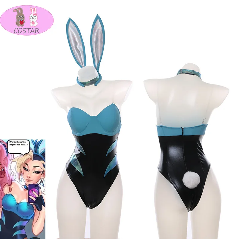 Akali Cosplay Costume LOL KDA Akali Bunny Girl Sexy Halloween Costumes Cute Rabbit ears Jumpsuit Cool Sweet girl New Set
Akali Cosplay Costume LOL KDA Akali Bunny Girl Sexy Halloween Costumes Cute Rabbit ears Jumpsuit Cool Sweet girl New Set