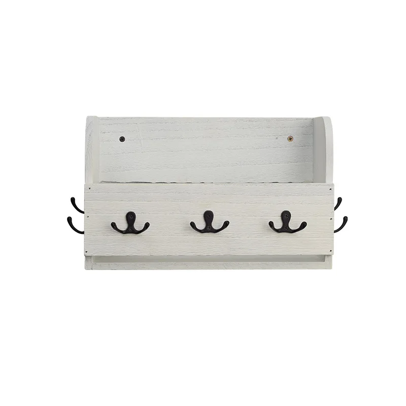 Simple hook solid wood shelf wall household products cosmetics storage box home storage and finishing rack
Simple hook solid wood shelf wall household products cosmetics storage box home storage and finishing rack