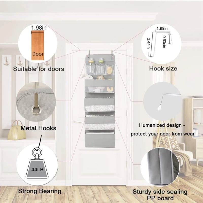 Over Door Hanging Organizer Storage - Pockets Closet Bathroom Baby Nursery Organizer Perspective Window Wall Mount
Over Door Hanging Organizer Storage - Pockets Closet Bathroom Baby Nursery Organizer Perspective Window Wall Mount