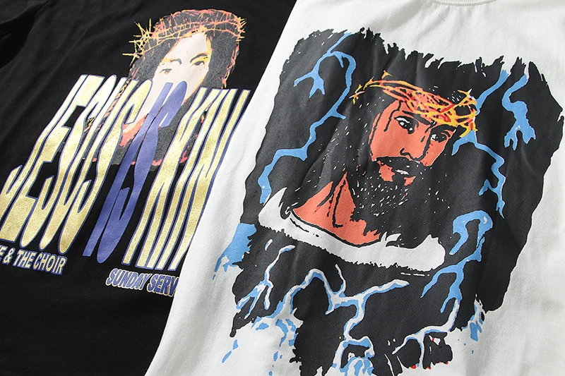 Kanye Jesus Portrait Letters Short Sleeve Tees Men and Women High Street Cotton Oversize Tshirts Turtleneck Loose Casual T-shirt
Kanye Jesus Portrait Letters Short Sleeve Tees Men and Women High Street Cotton Oversize Tshirts Turtleneck Loose Casual T-shirt