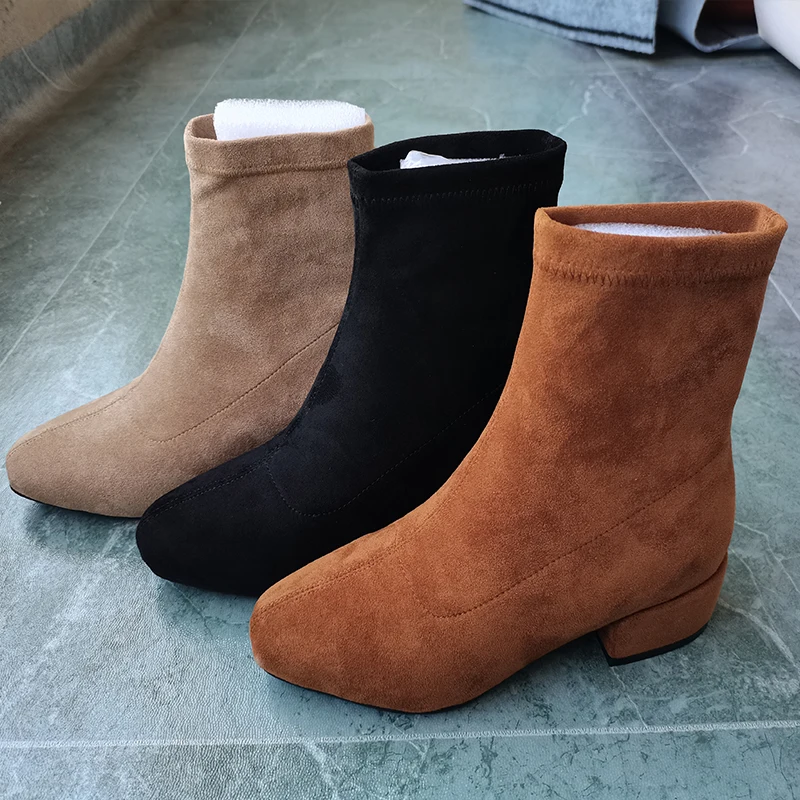 INS HOT Women ankle Boots plus size 22-26.5cm stretch boots casual flock Pigskin lining insole women boots 3 colors available
INS HOT Women ankle Boots plus size 22-26.5cm stretch boots casual flock Pigskin lining insole women boots 3 colors available