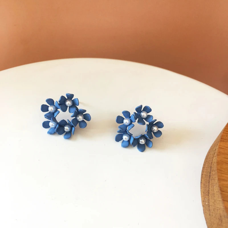 Bilandi S925 needle Women Jewelry Flower Earrings Delicate Design Spring Summer Style Blue Stud Earrings For Girl Lady Gifts
Bilandi S925 needle Women Jewelry Flower Earrings Delicate Design Spring Summer Style Blue Stud Earrings For Girl Lady Gifts