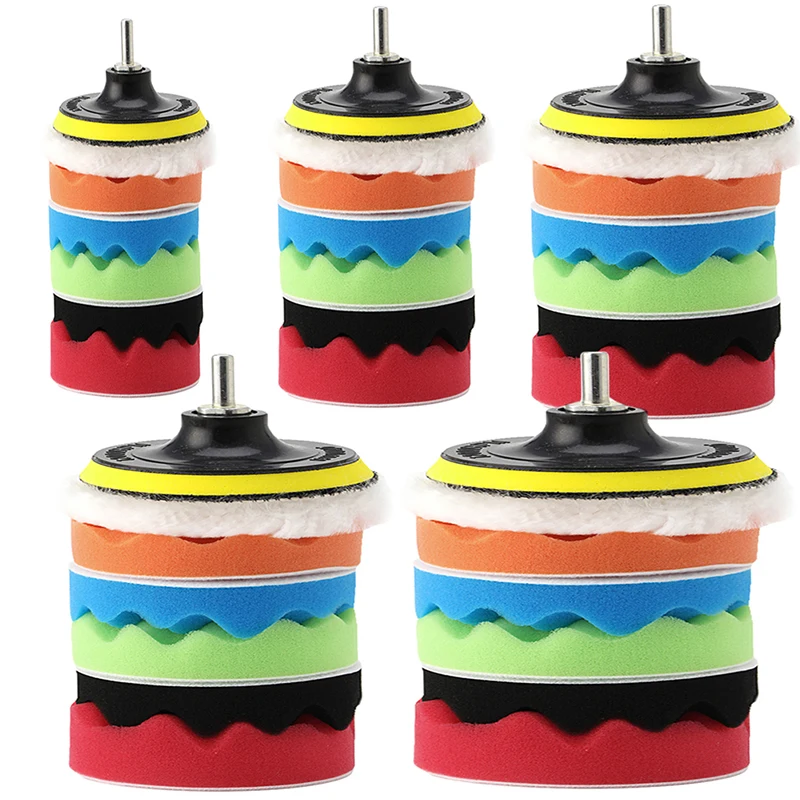 New 7Pc 3/4/5/6/7'' Car Polisher Polishing Waxing Buffing Woolen&Sponge Pads Kit Wholesale
New 7Pc 3/4/5/6/7'' Car Polisher Polishing Waxing Buffing Woolen&Sponge Pads Kit Wholesale