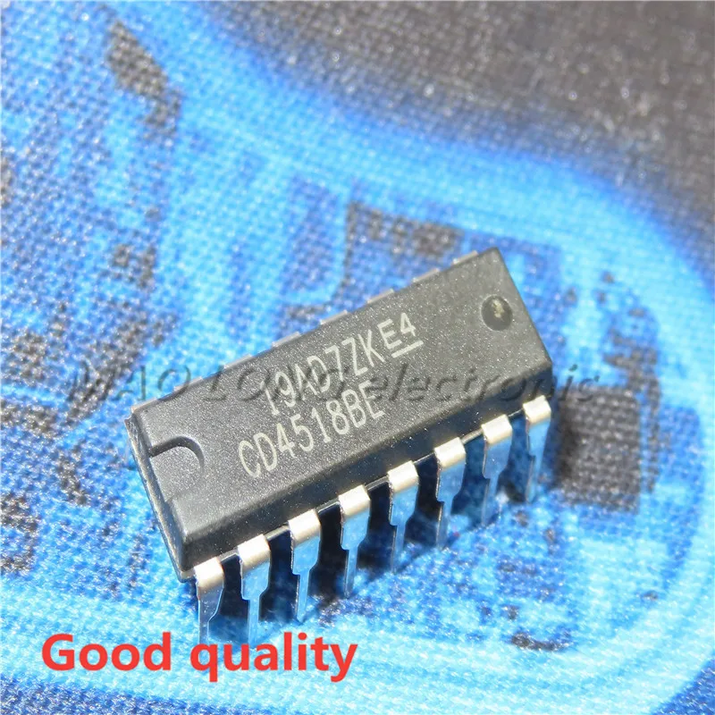 

10PCS/LOT CD4518BE CD4518 DIP-16 two, decimal synchronous addition counter New In Stock Original Quality 100%