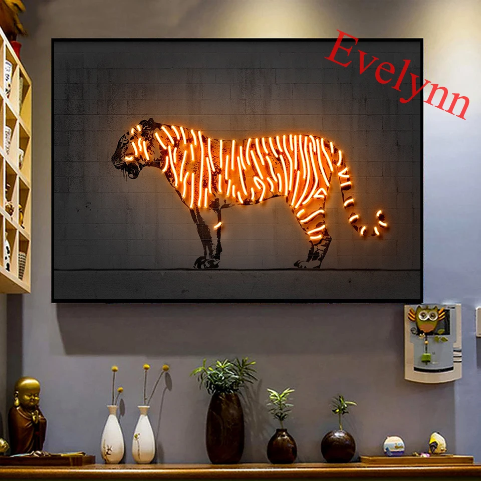 Tiger Neon Wall Art Print Poster Abstract Canvas Animal Street Art Graffiti Hd Modular Pictures For Living Room Home Decor Frame
Tiger Neon Wall Art Print Poster Abstract Canvas Animal Street Art Graffiti Hd Modular Pictures For Living Room Home Decor Frame