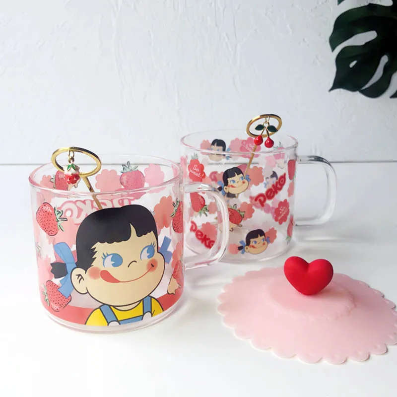 Cute Japanese Style Lovely Milk Glass Breakfast Cup Cute Smiling Sister Cartoon Strawberry Jucie Mugs Heat-resistant Water Cup
Cute Japanese Style Lovely Milk Glass Breakfast Cup Cute Smiling Sister Cartoon Strawberry Jucie Mugs Heat-resistant Water Cup
