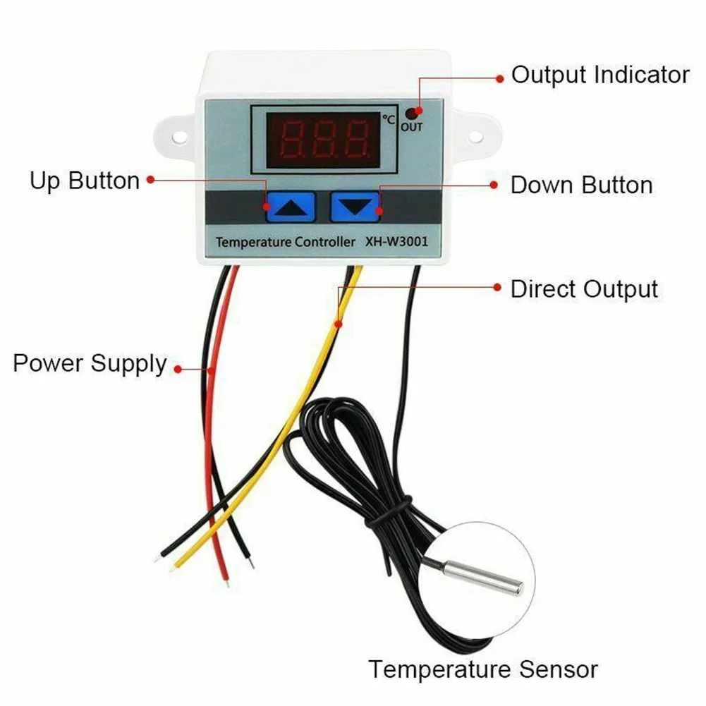 110 220V Digital Temperature Controller NTC10K Input Testing Tools Thermostat Switch ABS Thermometer Incubator Regulator
110 220V Digital Temperature Controller NTC10K Input Testing Tools Thermostat Switch ABS Thermometer Incubator Regulator