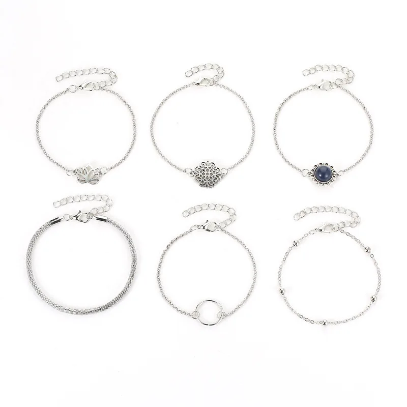 YUNAO Jewelry Fashion Six-Piece Bracelet Female Bohemian Ethnic Style Hollow Lotus Suit Combination Bracelet Female Ornaments
YUNAO Jewelry Fashion Six-Piece Bracelet Female Bohemian Ethnic Style Hollow Lotus Suit Combination Bracelet Female Ornaments