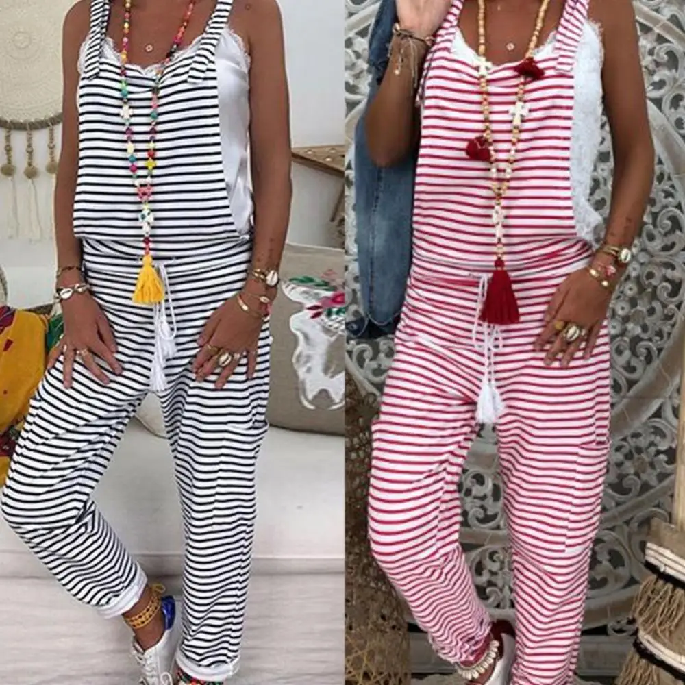 70% Hot Sell Plus Size Women Striped Print Pocket Tassel Drawstring Long Jumpsuits Overalls
70% Hot Sell Plus Size Women Striped Print Pocket Tassel Drawstring Long Jumpsuits Overalls