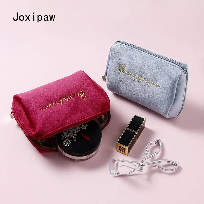 1 Pc Women Zipper Velvet Make Up Bag Travel Large Cosmetic Bag for Makeup Solid Color Female Make Up Pouch Necessaries 2021
1 Pc Women Zipper Velvet Make Up Bag Travel Large Cosmetic Bag for Makeup Solid Color Female Make Up Pouch Necessaries 2021