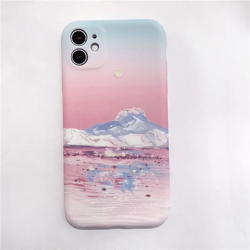 Luxury Landscape Pink Snow Mountain Phone Case for iPhone 7 8 Plus 12Mini 11 12 Pro XS Max X XR Soft TPU Silicon Back Cover
Luxury Landscape Pink Snow Mountain Phone Case for iPhone 7 8 Plus 12Mini 11 12 Pro XS Max X XR Soft TPU Silicon Back Cover