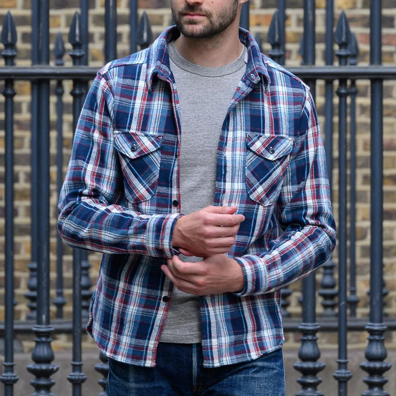 Casual Slim Turn-down Collar Mens Shirts Vintage Plaid Shirt Fashion Printed Buttoned Coat Men 2021 New Autumn Spring Streetwear
Casual Slim Turn-down Collar Mens Shirts Vintage Plaid Shirt Fashion Printed Buttoned Coat Men 2021 New Autumn Spring Streetwear