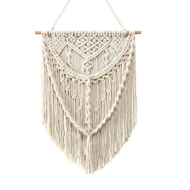 Макраме настенный подвесной гобелен настенный Декор в богемном стиле Бохо Тканое украшение для дома 50x70 см 
Макраме настенный подвесной гобелен настенный Декор в богемном стиле Бохо Тканое украшение для дома 50x70 см