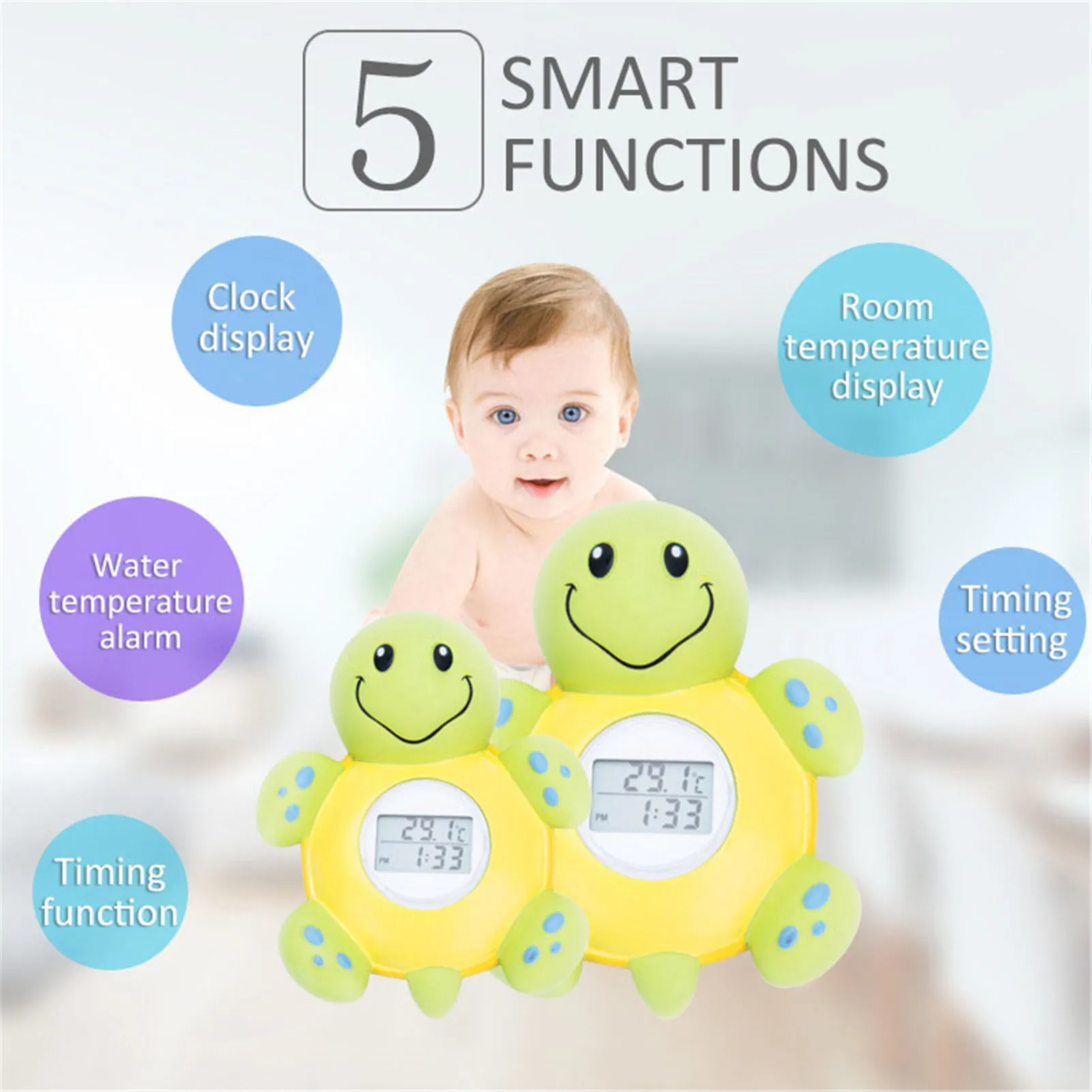Baby Bath Thermometer With Alarm Function Kids Bath Toys Children Bathtub Swimming Pool Safety Thermometers 
Baby Bath Thermometer With Alarm Function Kids Bath Toys Children Bathtub Swimming Pool Safety Thermometers