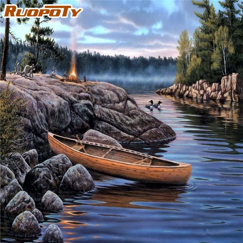 RUOPOTY Painting By Numbers Boat Landscape DIY Room Wall Art Pictures By Number For Adults Home Decoration
RUOPOTY Painting By Numbers Boat Landscape DIY Room Wall Art Pictures By Number For Adults Home Decoration
