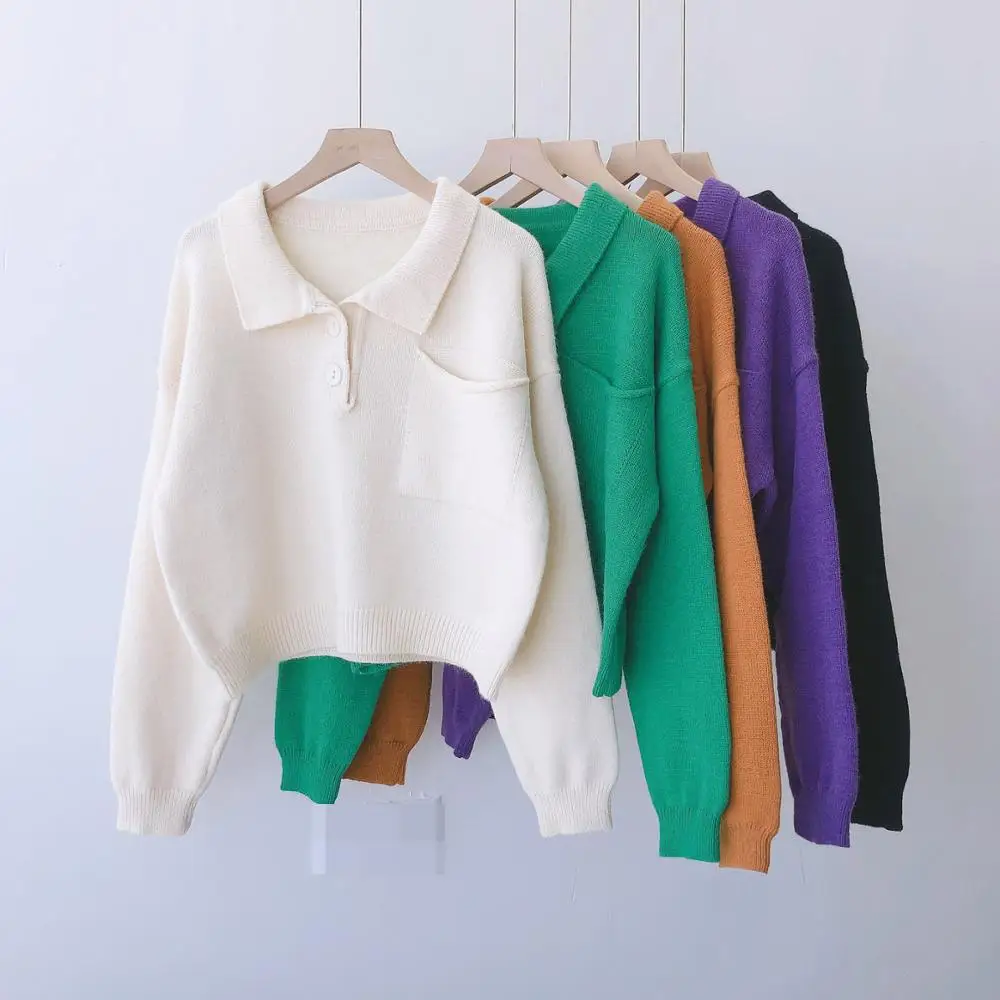 Вязаный свитер, новинка сезона осень-зима 2020, свитер с карманами в Корейском стиле, женский свободный пуловер с длинным рукавом и отложным в...
Вязаный свитер, новинка сезона осень-зима 2020, свитер с карманами в Корейском стиле, женский свободный пуловер с длинным рукавом и отложным в...