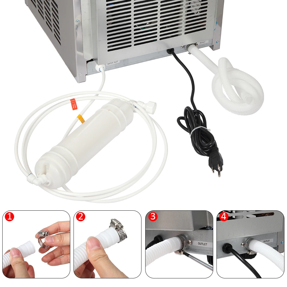 ZOKOP BY-90PF 495W 68KG / H 120V / 60HZ American Standard Stainless Steel Transparent Cover Commercial Ice Machine
ZOKOP BY-90PF 495W 68KG / H 120V / 60HZ American Standard Stainless Steel Transparent Cover Commercial Ice Machine