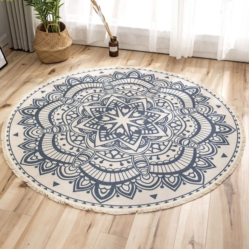 Bohemia Round Carpet Living Room Bedroom Mats Children's Rugs for Room Boho Decor Home Entrance Door Mat Balcony Carpet Cotton 
Bohemia Round Carpet Living Room Bedroom Mats Children's Rugs for Room Boho Decor Home Entrance Door Mat Balcony Carpet Cotton