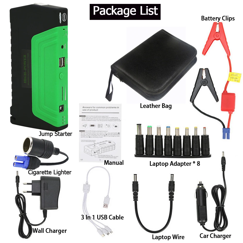 GKFLY Emergency Starting Device Petrol Diesel 12V Car Jump Starter Portable 600A Car Charger For Car Battery Booster Buster LED
GKFLY Emergency Starting Device Petrol Diesel 12V Car Jump Starter Portable 600A Car Charger For Car Battery Booster Buster LED