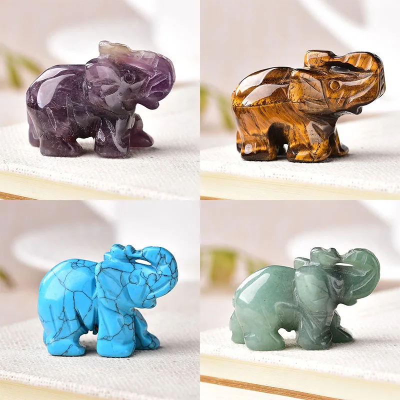 1PC Natural Crystal Rose Quartz Elephant Amethyst Obsidian Animals Stone Crafts Small Decoration Home Decor Christmas Present
1PC Natural Crystal Rose Quartz Elephant Amethyst Obsidian Animals Stone Crafts Small Decoration Home Decor Christmas Present