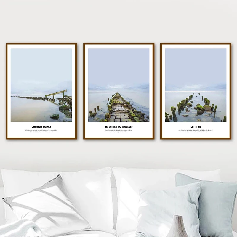 Bridge Cloud Sea Sky Stone Path Road Wall Art Canvas Painting Nordic Poster and Prints Wall Pictures for Living Room Decoration
Bridge Cloud Sea Sky Stone Path Road Wall Art Canvas Painting Nordic Poster and Prints Wall Pictures for Living Room Decoration