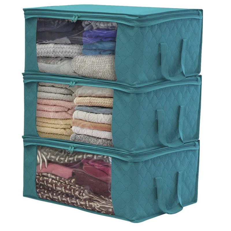 3PC Quilt Storage Bag with Lid,Foldable Dust-Proof Storage Box,Large-Capacity Storage Bag for Clothes,Closet Storage Bag
3PC Quilt Storage Bag with Lid,Foldable Dust-Proof Storage Box,Large-Capacity Storage Bag for Clothes,Closet Storage Bag