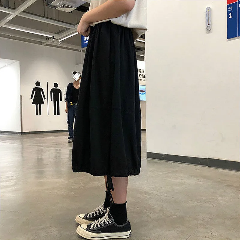 Skirts Women Mid Calf Lace Up Loose Harajuku Fresh Simple Casual Street Teens Preppy Style Solid Womens Chic Fashion Ulzzang New
Skirts Women Mid Calf Lace Up Loose Harajuku Fresh Simple Casual Street Teens Preppy Style Solid Womens Chic Fashion Ulzzang New