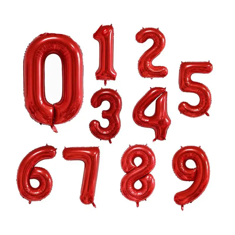 1 Pcs 40 Inch Foil Balloons Helium Number 0-9 Red Black Color Happy Birthday Wedding Party Decorations Large Figures Globos
1 Pcs 40 Inch Foil Balloons Helium Number 0-9 Red Black Color Happy Birthday Wedding Party Decorations Large Figures Globos