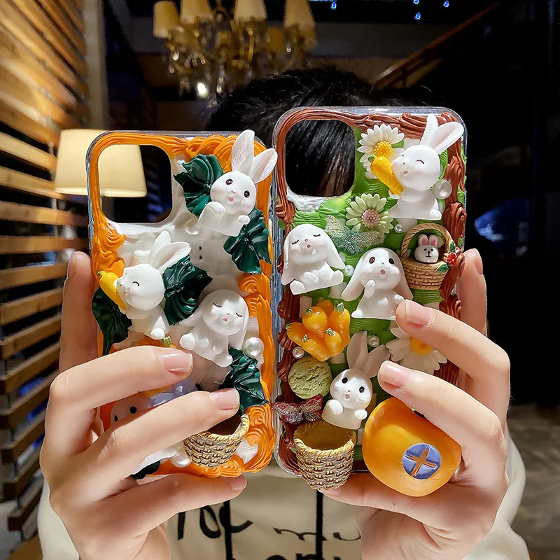 Handmade For iPhone 12/11 pro max DIY case iP SE 7/8plus Cartoon Rabbit phone Cover 6/6s+ cream shell XR XS MAX Cute couple gift
Handmade For iPhone 12/11 pro max DIY case iP SE 7/8plus Cartoon Rabbit phone Cover 6/6s+ cream shell XR XS MAX Cute couple gift