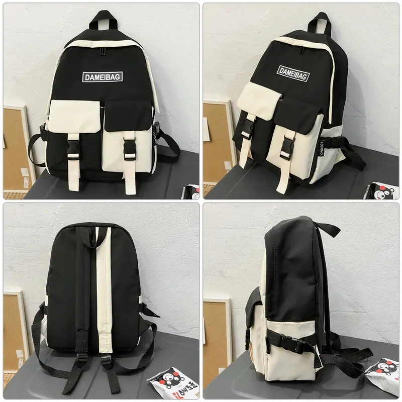 New Panelled Waterproof nylon Women backpack Female eye-splice schoolbag for Teenage girls Double front pocket Mochilas
New Panelled Waterproof nylon Women backpack Female eye-splice schoolbag for Teenage girls Double front pocket Mochilas