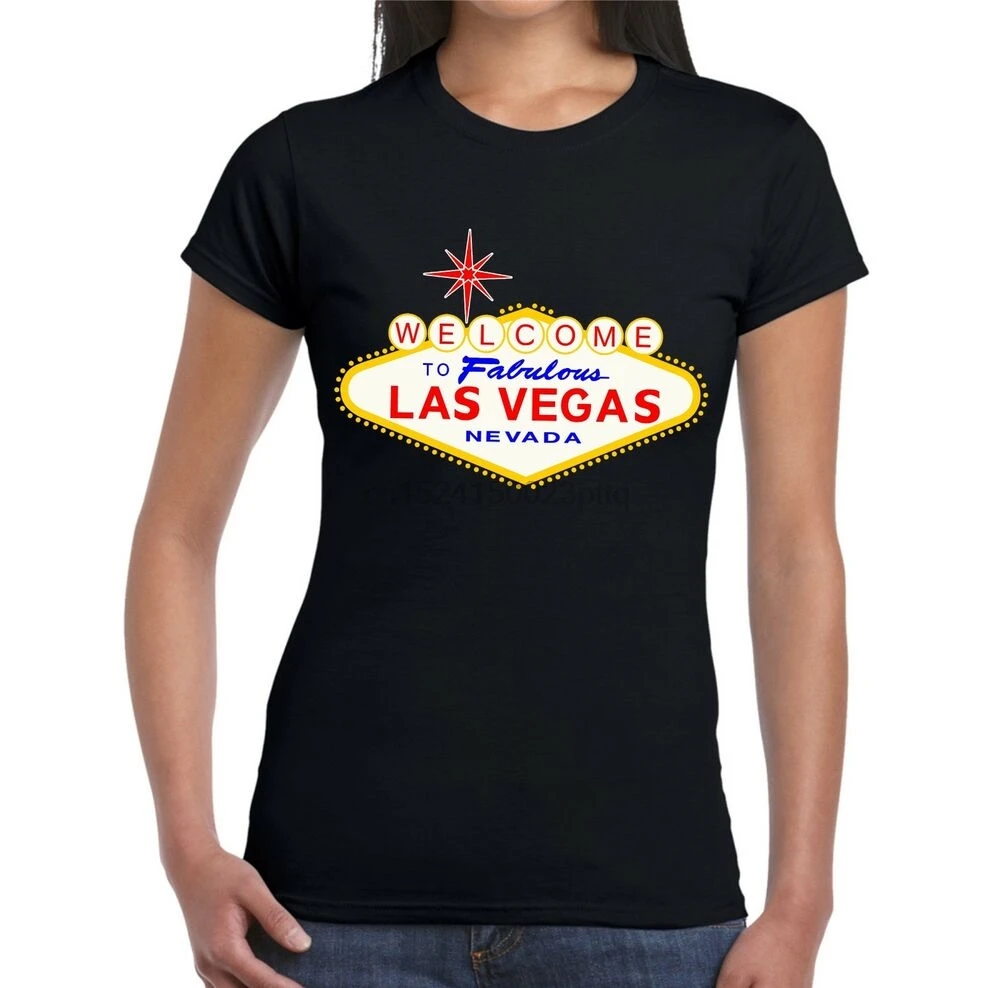 Женская футболка Velocitee с надписью Лас-Вегаса Sin City V142 |
