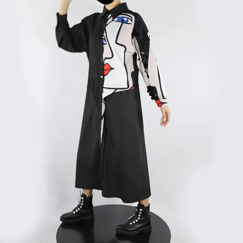 Ladies Long Sleeve Shirt Skirt Spring And Autumn New Abstract Printing Design Mature Fashion Casual Niche Loose Pure Color Dress
Ladies Long Sleeve Shirt Skirt Spring And Autumn New Abstract Printing Design Mature Fashion Casual Niche Loose Pure Color Dress